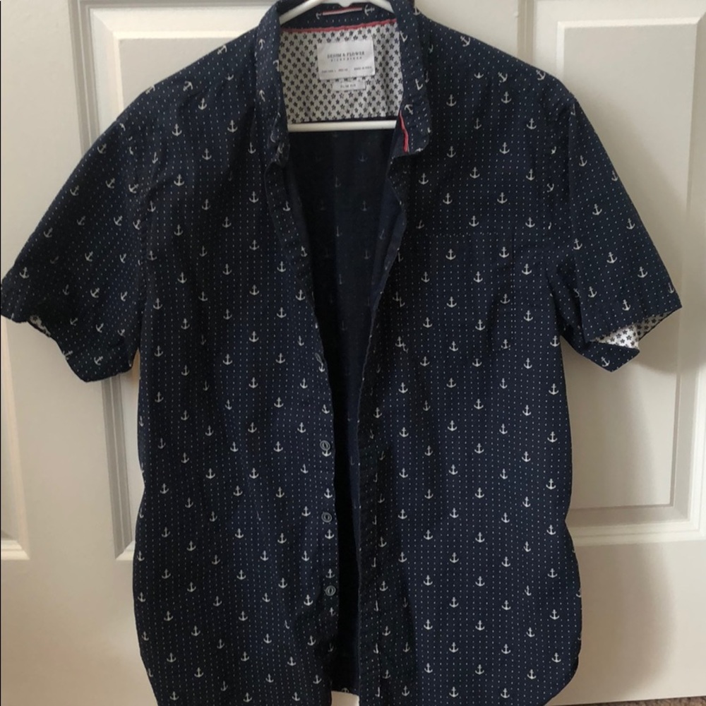 Anchor short sleeve button down